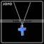 Women Trending Products Opal Natural Stone Pendant Cross Shape Necklace SMJ0130
