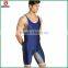 Bodywear USA Spandex Singlet Navy Silver Wrestling gear