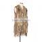 QDMJ006 Lady Clothes Long Knit Rabbit Fur Vest With Raccoon Dog Fur Collar For Women Clothing