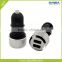private mold aluminum frame 3.1a dual usb emergency car charger