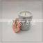 Carrara White Marble Candle Holder with Wooden Candle Wick