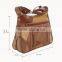 Fashion patch leather bag / ladies handbag with umbrella pocket