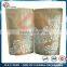 Gold Blocking Brown Kraft Stand Up Paper Bag With Window And Zipper