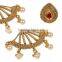 Indian Red Color Stunning Jhumki Style Polki Earring