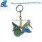 Engravable body shaped metal laminated key chain