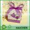 Nice Design Purple Hollow Heart Candy Boxes With Ribbon Wedding Party Favors Gift Boxes