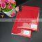 red fabric hardcover customized logo notebook with elastic band