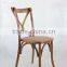 Hot sale oak X cross back wooden dining chair