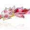 fashionable leaves shape alloy enamel crystal hair clip