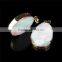 Golden Electroformed Edge Dyed Colors Owl Agate Druzy Drusy Quartz Stone Pendant Necklace--OEM Welcome