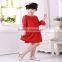 Hot sale 2-7 years old baby girl silk dress kids christmas winter 7- long sleeve party dress