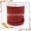 Wholesale Red Genuine Fashion Brand Flat Woven Leather String