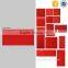 75x150 facing wall tiles, brick look red interior tile, glazed cheap indoor tile