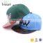 Design 3d Embroidery Logo Acrylic Snap Back Hat Leather Brim