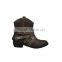 000059 New Fashion Ankle Boots Genuine leather Low Heel Women Winter Boots