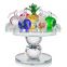 Custom colorful decoration k9 glass promotion pineapple with base crystal fruit figurine