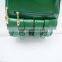 New design pouchy large capacity green PU leather girls casual backpack