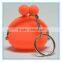 christmas silicone fashion purse with keyring