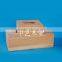 Trade assurance wood craft decorative FSC natual wood tissue box