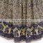 2015 broom skirts for ladies wear / Crinkle skirts for dancing wear / cotton voile printed panel skirts