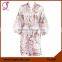 300802 Women Floral Kimono Satin Dressing Gown