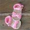 pink color Mary Jane Shoes style hand crochet Newborn Baby Girl Slippers