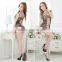 7024 Sexy Women Black Hollow Fishnet Open Crotch full Body stocking 2015