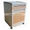 wood color Best ABS bedside nightstand Hospital furniture supply portable bedside locker sickroom table