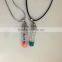 Glass wishing bottles with mini lucky beads different shapes glass vial pendant with beautiful decoration