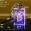 Wedding Favor Crystal Photo Keychain wedding gifts 2015.3D laser crystal keychain