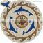 Aquatic center hall decoration dolphins marble pattern
