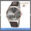 FS FLOWER - High Polished Classic Sapphire Crystal Men's Leather Quartz Watch