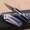 OEM Titanium alloy handle folding knife with D2 blade material