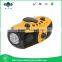 Dynamo hand crank flashlight radio with phone charge