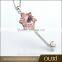 OUXI 2016 Top Quality Korean Design Key Charming Pendant Indian Jewelry Necklaces 11533