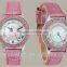 Fashion personality prism diamond lady women multi-color leather watch