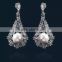 Best quality cubic zirconia earring Bridal pearl earrings