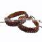 BOSHIHO crochet leather bracelet/charm leather bracelet/hand made leather bracelet