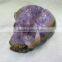 precious crystal skull with purple amethyst geode all by handmade good for collection or decoration