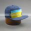 Custom high quality 5- panel cotton twill snapback hat with Woven badge
