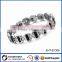 Titanium Stainless Steel Magnetic Germanium Cristal Rhinestone Bracelet Chain
