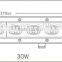 10inch 30watt C REE LED fog light/LED light bar for ATV SUV track