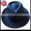 NEW style black wool felt Mens fedora hat brim roll down