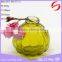 Round clear glass aroma diffuser bottle in lantern shape with vertical stripe and color spraying is available