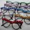 2015 Fashion plastic frame with colorful flowers decoration promotion party glasses factory made in china