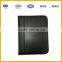 Luxurious promotion leather file folder cover document folder cover with card holder and zipper