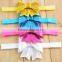 Girls sequins bow hairband for hair dress bling cheerleader sequin hair bow school girls bow hair