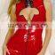 2015 High Quality Red Sexy Leather Backless Beautiful Short Evening Dress