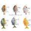 6 colors available 10CM 6 Part Long Lip Weever Shape Crankbait Hook Lure Fish Lure Baits Simulation Fishing Tackle wiht 2 Hooks