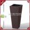 S&D Various plastic pe rattan hand made outdoor decorative indoor flower pots / cheap garden ceramic planters and pots set of 3